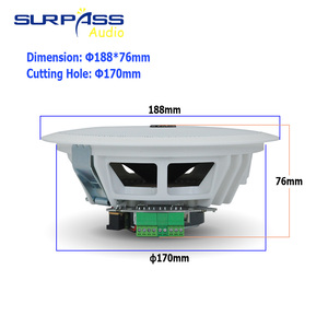 BT621 6 pulgadas 8 Ohm Wireless Smart Home Audio <span class=keywords><strong>System</strong></span> Sonido estéreo Blue-Tooth Altavoz de techo activo para el hogar/Hotel - Product Image 4