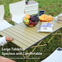 Nuosenlai Moderner Outdoor Aluminium Klapptisch Reise-Eirolltisch Tragbarer Camping-Picknick-Grilltisch für den Nachtmarkt Spezialzweck