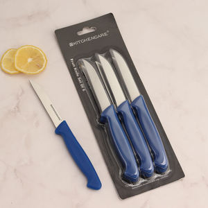 KITCHENCARE Azul Acero al carbono 3 pulgadas Cuchillos de utilidad para pelar Juego de cuchillos de cocina de acero inoxidable personalizado para frutas - Product Image 6