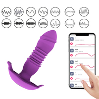 Consolador vibrador de empuje para mujer, vibradores portátiles, Juguetes sexuales anales, masajeador de próstata masculino, Anal tapón, aplicación de Control remoto