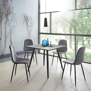 OKAY Nordic Style Foam Filled Dining velvet fabric Chairs small chairs