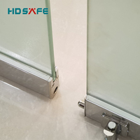 Interior Frameless Frosted Glass Sliding Folding Partition Door Folding Partition Glass Wall System Office Glass Partition