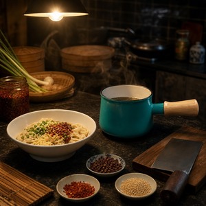 Senny 10cm Teal Green Enamel Milk Pot Single Handle Wood Grip Butter Warmer Saucepan Wholesale Factory - Product Image 2