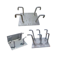 Plaque de fixation Q235 HDG pour boulons d'ancrage, soudage et découpe sur mesure pour l'installation d'ancrage dans les murs-rideaux en verre et le béton