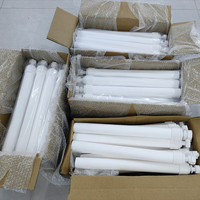 Tube filtrant poreux en PTFE micro-filtré de 0,45 µm, personnalisé, avec connecteur M20, diamètre 50x500 mm