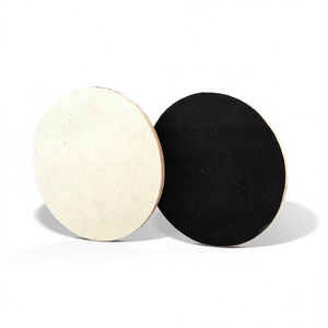 Disque de polissage en feutre Velcro Fervi 120 mm noir et blanc pour le detailing automobile - Product Image 2