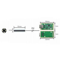 Module de caméra endoscope médical USB 2mm Mini grand angle avec lumière LED pour inspection ORL (OEM disponible)