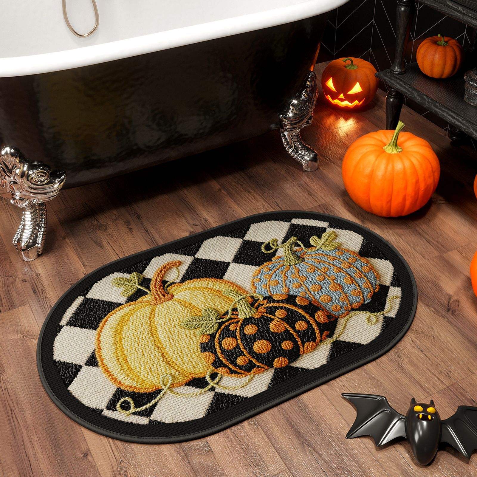 พื้นยางลินิน - สนุกกับการถักฟักทอง