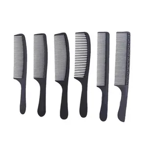 Wholesale Various Cut Carbon Fiber Comb Plastic Wide Tooth Brush Anti-Static Hairdressing Comb High Temperature Resistant Comb