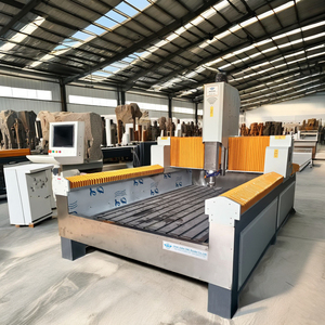 Enrutador <span class=keywords><strong>CNC</strong></span> de piedra de un solo cabezal de 3 ejes con rodamiento y motor 1300x2500mm maquinaria de piedra eficiente de viaje - Product Image 4