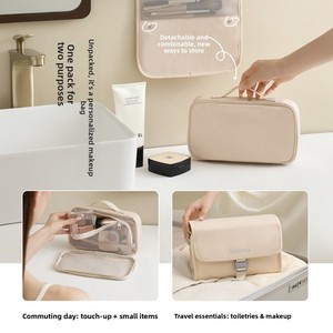 Sac de voyage et trousse de toilette 2-en-1 en nylon, personnalisable, nouvelle collection été 2026, imperméable, pliable et lavable - Product Image 4