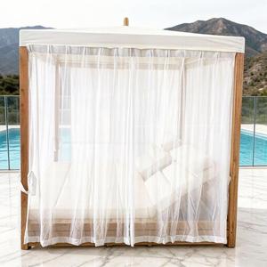 <span class=keywords><strong>Lit</strong></span> <span class=keywords><strong>double</strong></span> à <span class=keywords><strong>baldaquin</strong></span> en teck massif, moderne, imperméable, finition vieillie, écologique, durable, pour l'extérieur et la mer - Product Image 5