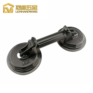 Atacado profissional manual ferramenta alumínio liga corpo ventosas de vidro 2 garras 55kg ventosas preto para vidro 80 mm - Product Image 1