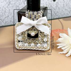 Haut de gamme pour patch bouteille de <span class=keywords><strong>parfum</strong></span> Corsage Coat Niche Accessoires Nouveau Noir Blanc et <span class=keywords><strong>Rose</strong></span> Tissu PATCHavec Perle Bowknot Perle - Product Image 4