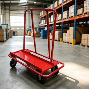 Chariot à panneaux pour plaques de plâtre TC4833A, robuste, à 4 roues, pour le <span class=keywords><strong>transport</strong></span> en entrepôt et la construction - Product Image 1