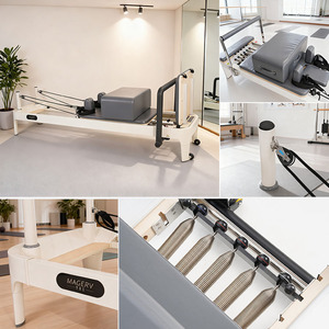 Пилатес буковая кровать высокого качества пилатес реформатор для студийного использования складное Оборудование Тренажерный зал фитнес-машина - Product Image 5