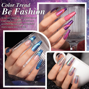 BOZLIN Marque privée 12 couleurs Gel <span class=keywords><strong>UV</strong></span> magnétique sans Hema Gel pour les yeux de chat Vernis à <span class=keywords><strong>ongles</strong></span> OEM Vente en gros Fil Aurora Gel pour les yeux de chat - Product Image 5