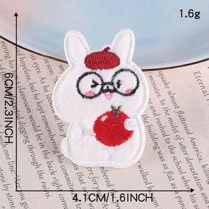 New Design Self Adhesive Laser Cut Cute Cartoon Fluffy Rabbit Patch for Clothes Bag - Product Image 4