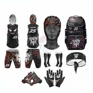 Jeux de football américain 7 contre 7 de qualité supérieure, uniformes de football américain 7v7 de haute qualité, compression, sublimation, kits tout-en-un, sacs, gants, accessoires - Product Image 1