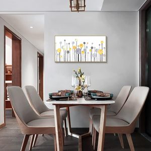 <b>Large</b> Size 20" X 40" Flat Finish Framed Canvas Wall <b>Art</b> Boho Oil Painting Decor for Living Room Bedroom Kitchen & Office - Product Image 6