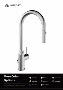<span class=keywords><strong>Robinet</strong></span> de <span class=keywords><strong>cuisine</strong></span> monocommande en acier inoxydable 304, chaud/froid, à arc haute, à poser sur comptoir, design classique et moderne, rotation à 360 degrés, cartouche céramique - Product Image 4