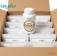 Complément alimentaire personnalisable en gélules molles Vitamine D3+K2 Ingrédients naturels Adulte D3 K2 Santé osseuse Soutien immunitaire Sûr pour femmes