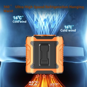 4000MAh USB Tốc Độ Cao Mặc <span class=keywords><strong>Fan</strong></span> Eo <span class=keywords><strong>Clip</strong></span> Xách Tay <span class=keywords><strong>Fan</strong></span> Có Thể Sạc Lại Pin Điện Ngoài Trời Du Lịch Quạt Làm Mát - Product Image 4