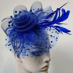 Fleurs Maille Rubans Plumes sur un Bandeau et un Clip Tea Party Chapeaux pour Filles et Femmes Fascinators Hat - Product Image 5