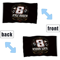 Kyle Busch # Drapeau commémoratif 8, bannière en polyester pour les fans de la légende de la course automobile NASCAR, Kyle Busch 1985-2026, drapeau commémoratif de la course automobile