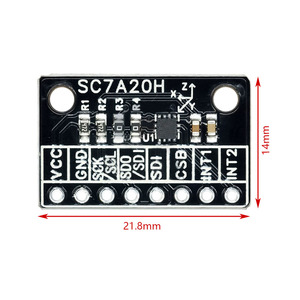 Mô-đun gia tốc ba trục sc7a20h-Cảm biến độ nghiêng/Góc/trọng lực chính xác cao với giao diện SPI IIC cho <span class=keywords><strong>Arduino</strong></span> tự làm - Product Image 4