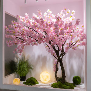 Árbol de flores de melocotón de cerezo artificial grande para interiores y exteriores, Árbol de los deseos japonés denso para ventana, decoración de paisaje - Product Image 5