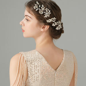 Horquilla de novia hecha a mano con diamantes de imitación, flor de boda en forma de U, conjunto de horquillas para mujer, joyería nupcial para graduación, conjunto de 2/<span class=keywords><strong>3</strong></span> piezas - Product Image 2