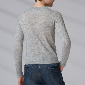 Pull en laine d'alpaga pour adolescents et hommes, fabriqué par ODM, col rond, manches longues - Product Image 4