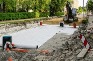 Épaisseur de fibre stabilisée par pp de haute résistance capacité modérée d'asphalte d'imprégnation géotextile fort - Product Image 3