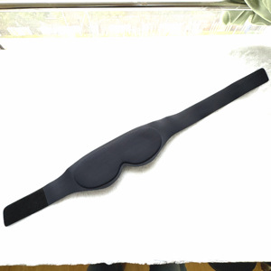Masque de sommeil lesté personnalisé noir avec remplissage de billes de verre pour le soulagement du stress, avec velcro silencieux, masque oculaire 3D - Product Image 5