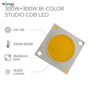 ไฟสตูดิโอปรับค่าสีได้ 2700K-6500K กำลังสูงพิเศษ 300+300W ชิป LED COB 5050 แบบสองสี CRI >95 สำหรับอุปกรณ์ถ่ายภาพ - Product Image 2