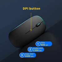 Nouvelle mini souris d'ordinateur de jeu sans fil optique USB 2.4GHz droitier Super mince pour ordinateur portable PC en stock