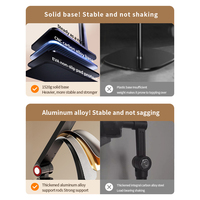 Support de sol rotatif à 360 degrés en métal lesté pour tablette, support de téléphone réglable pour bureau, studio, magasin de détail, usage professionnel en gros