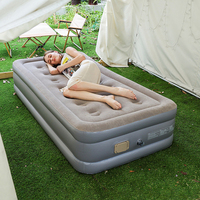 Haute qualité pliant pleine taille floqué auto-gonflant lit pneumatique matelas de couchage Camping matelas pneumatique