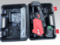 Scie à chaîne électrique sans fil 21V 1000W au lithium-ion, 12/16 pouces, conception sans balais, boîtier renforcé en acier robuste, pour le travail du bois et le bricolage