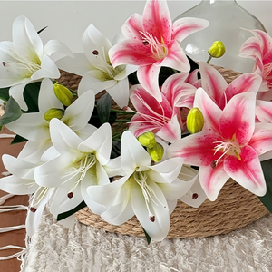 Flores de Lirio Artificiales de Larga Duración al por Mayor, Decoración con 2 Cabezas, Arreglos Florales para Bodas, Decoración para Mesa de Comedor y Sala de Estar - Product Image 2