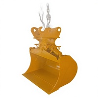 Godet hydraulique inclinable SLN pour excavatrice – Godet de démolition, tri de débris, nivellement de débris, attache robuste pour déchets