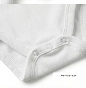 Body per Neonati Pronto per la Spedizione, Produzione OEM, Tinta Unita Bianca, Manica Corta, in Cotone Biologico Lavorato a Maglia, Tutina Estiva Sicura per Bambini e Bambine - Product Image 4