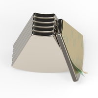 Aimant segmenté industriel N50 en néodyme, adhésif, en forme de ventilateur pour ventilateur de moteur avec service de traitement par pliage et soudage