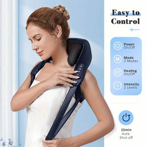 Electric Neck Massager Heating Function Deep Tissue Kneading Wireless Remote Control USB Rechargeable Portable Massage Cushion - Product Image 5