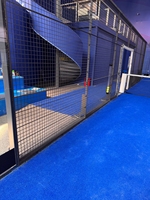Terrain de paddle-tennis panoramique complet EXITO, terrain de padel intérieur et extérieur, couleur noire