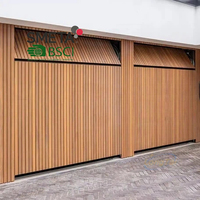 Porte de garage moderne en aluminium imitation bois LongTai, nouvelle conception de haute qualité, prix d'usine pour maison - Vente chaude