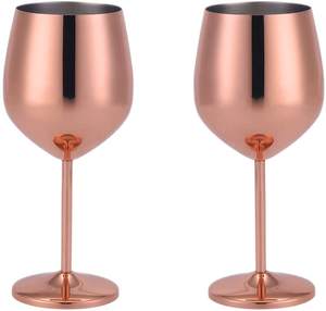 wine glasses 18/8 stainless steel 16 oz stemmed wine goblets bpa