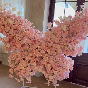 Fleurs en soie imprimées en 3D de haute qualité, simulation rose, pour décoration de <span class=keywords><strong>mariage</strong></span>, chapelle, plafond, allée, accessoires de photographie extérieure - Product Image 3