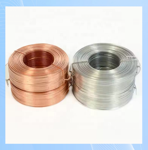 Copper Plated Flat Wire Coil 0.2mm-4mm Diameter Woven Steel Wire <b>Mesh</b> Plain Weave Type - Product Image 4